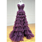 Vestido de fiesta de noche, sexy y atractivo, con escote en V, abertura y tirantes finos, sin espalda, corte A