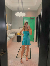 Robe de bal de promo trapèze à fines bretelles Y2837