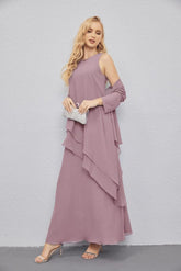 Mother of Bride Dresses with Open Front Lightweight Cardigan Formal Prom Gown 28081