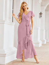 Baoleely Ruffled Bridesmaid Dresses Mermaid Formal Violin Evening Party Prom Gowns 28042