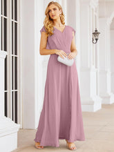 Sunnderly Bridesmaid Dresses Cape Formal Prom Dress Open Back Gowns for Mother of The Bride SY28058