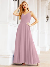 Baoleely Spaghetti Strap Bridesmaid Dresses V Neck Butterfly Back Fromal Evening Party Prom Gown 28036