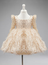 Tulle Knee-length Champagne Girl Dress
