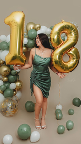 Vestido verde de tirantes finos para fiesta de bienvenida, vestido para fiesta de cumpleaños número 18 Y2626