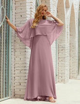 Robe de demoiselle d'honneur Sunnderly pour femme, manches longues, col en V, en mousseline, robe de cérémonie pour mariage SY28018