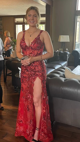 Vestido largo de noche de fiesta con apliques y tirantes de lentejuelas modernas Y6352