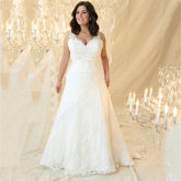 Robes de mariée grandes tailles, col V, sans manches, ornées d'appliques et de perles, style bohème, dos lacé, traîne, confectionnées sur mesure