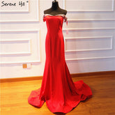 On Sale No Return No Refund 2025 Mermaid Elegant Fashion New Evening Dresses Off Shoulder Sexy Simple Formal Evening Gowns LA6510