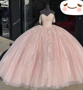 Robe de bal rose clair à épaules dénudées pour quinceañera, robe de 16 ans, modèle Y2731