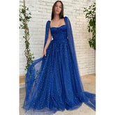 Vestido de fiesta brillante con tirantes finos y bolsillos para mujer