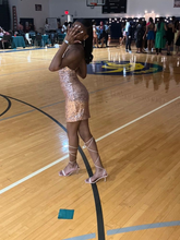 Lindo vestido corto de fiesta con lentejuelas para baile de bienvenida Y4452