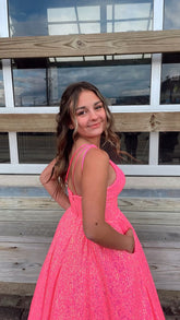 Robe de bal longue asymétrique à sequins pour femme, avec poches, coupe ample, modèle Y312