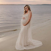 Satin maternity dress with bow maternity evening dress photo photo daily dress