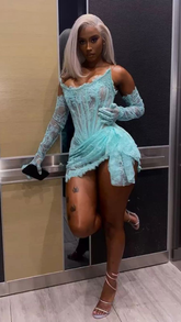 Robe de bal sexy en dentelle, robe de bal chic Y1964