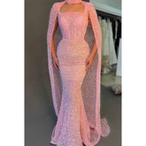 Vestido largo de fiesta formal con tirantes finos