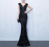 Banquet Evening Dress: Elegant Slim-Fit Fish Tail for Women, Perfect for Autumn/Winter Annual Meetings