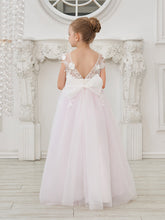 A-line Lace Tulle Floor-length Flower Girl Dress