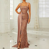Backless Sequin Mermaid Prom Dress
