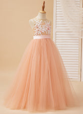 Ball-Gown/Princess Tulle Floor-length Dress