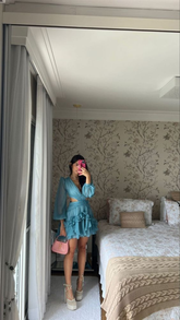 Vestido de fiesta de bienvenida sexy de manga larga, corte en A, estilo cóctel Y6981