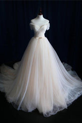Ball Gown Tulle Sweetheart Lace up Bowknot Wedding Dresses WD200