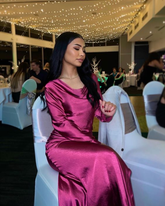 Robe longue et sobre pour invitée à un mariage, robe de soirée tendance Y4519