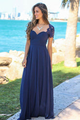 Chiffon Sweetheart Neckline A-line Bridesmaid Dresses With Appliques BD099