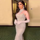 Caramel Mermaid Halter Sleeveless With Gloves Beaded Evening Gowns 2025 Elegant Party Dresses For Women LA72232