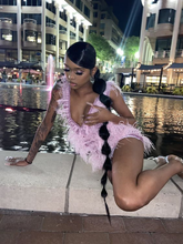 Vestido rosa de fiesta con escote en V profundo, elegante vestido rosa de cóctel Y2106