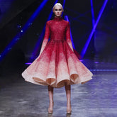 Red High-end Luxury Wedding Dresses Sequin Long Sleeves Gradual Change Bridal Dubai Gowns 2025 LA71799