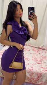 Vestido ajustado morado sexy para baile de bienvenida, vestido de fiesta morado Y7359