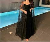 Elegante vestido de noche negro, vestido de noche de moda Y5545