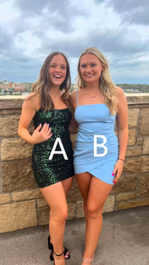 Vestido de fiesta azul claro con tirantes finos y fruncido Y2657