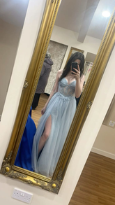 Vestido de graduación corte A, vestido largo de noche, vestido de baile, vestido de fiesta escolar Y7441