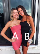 Vestido corto negro sexy para baile de bienvenida, vestido negro Y2116