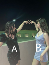 Lindo vestido de fiesta azul para baile de bienvenida Y2184