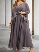 Vestidos de corte princesa/línea A para la madre de la novia con apliques y lentejuelas