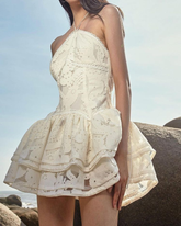 Robe de bal sexy en dentelle trapèze, robe d'invitée de mariage Y2711