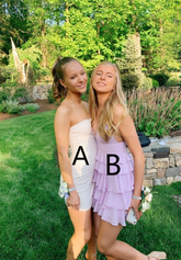 Lindo vestido morado de corte A con volantes para baile de bienvenida, vestido de fiesta morado Y2536