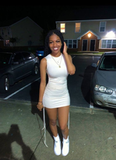 Lindo vestido blanco, sexy vestido blanco para baile de bienvenida Y2054