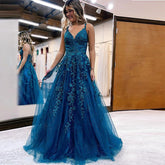 Robe de soirée à bretelles pour femme