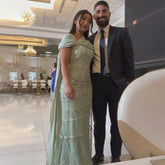 Luxury Dubai Evening Dress with Cape Long Party Gowns LA72126B