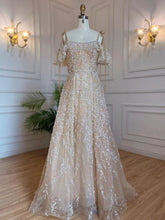 Robe de soirée arabe trapèze couleur chair, bretelles spaghetti, lacets, perles, style Dubaï, 2025, LA71871