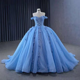 Cinderella Wedding Dress Blue Elegant Luxury Ball Gown Bride Gowns 2025 HM231124
