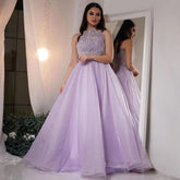 Lilac A-Line Elegant Scalloped Strapless Sexy Evening Dresses Gowns Beaded 2025 For Women Wedding Party LA71643