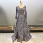 Vestidos de noche musulmanes color menta, corte A, 2025, con sobrefalda de cuentas, de lujo, para mujer, fiesta, LA71658