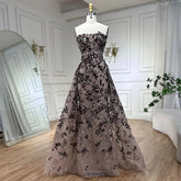 Pink A Line Elegant Off the Shoulder Luxury Beaded Sequins Dubai Evening Dress for Women Party 2025 LA72388