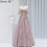 Pink A-Line Sexy Evening Dresses Gowns 2025 Beaded Sweetheart For Women Wedding Party LA71405