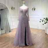 Pink Elegant With Overskirt Split Luxury Beaded Mermaid Evening Dresses Gowns for Women Wedding Party 2025 LA72431