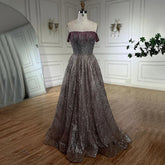 Pink Spaghetti Strap A Line Beaded Luxury Dubai Long Evening Dresses Gowns for Woman Wedding Party 2025 LA72507